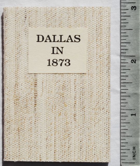 Image for Dallas in 1873: An Invitation to Immigrants.