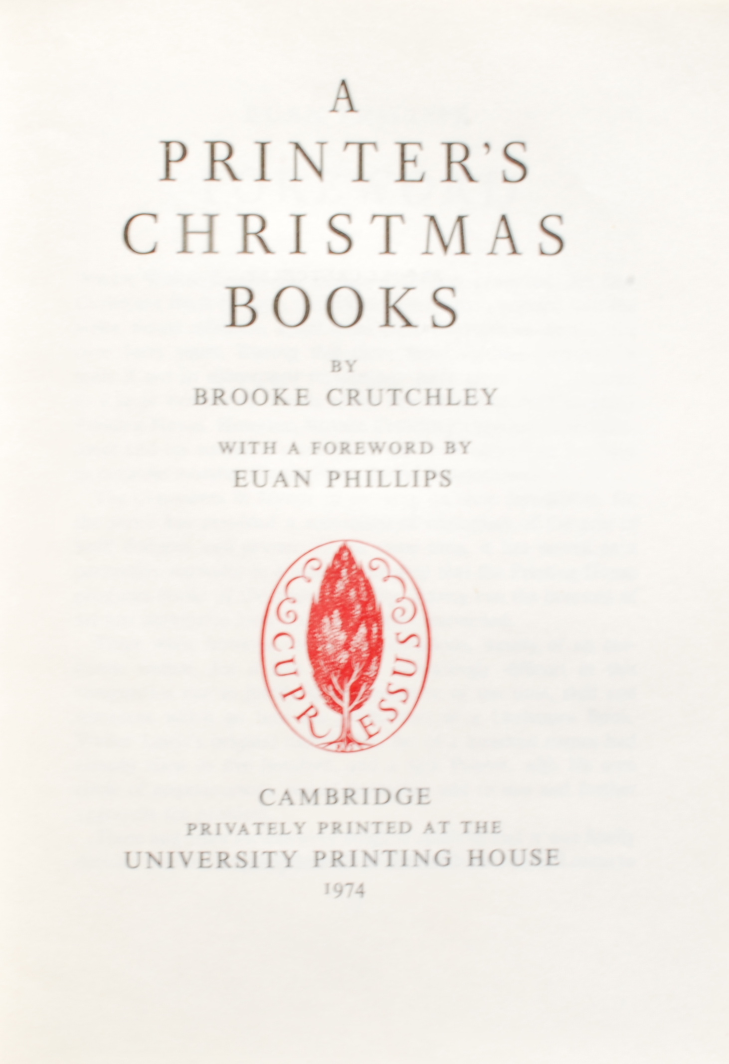 Image for A Printer's Christmas Books.