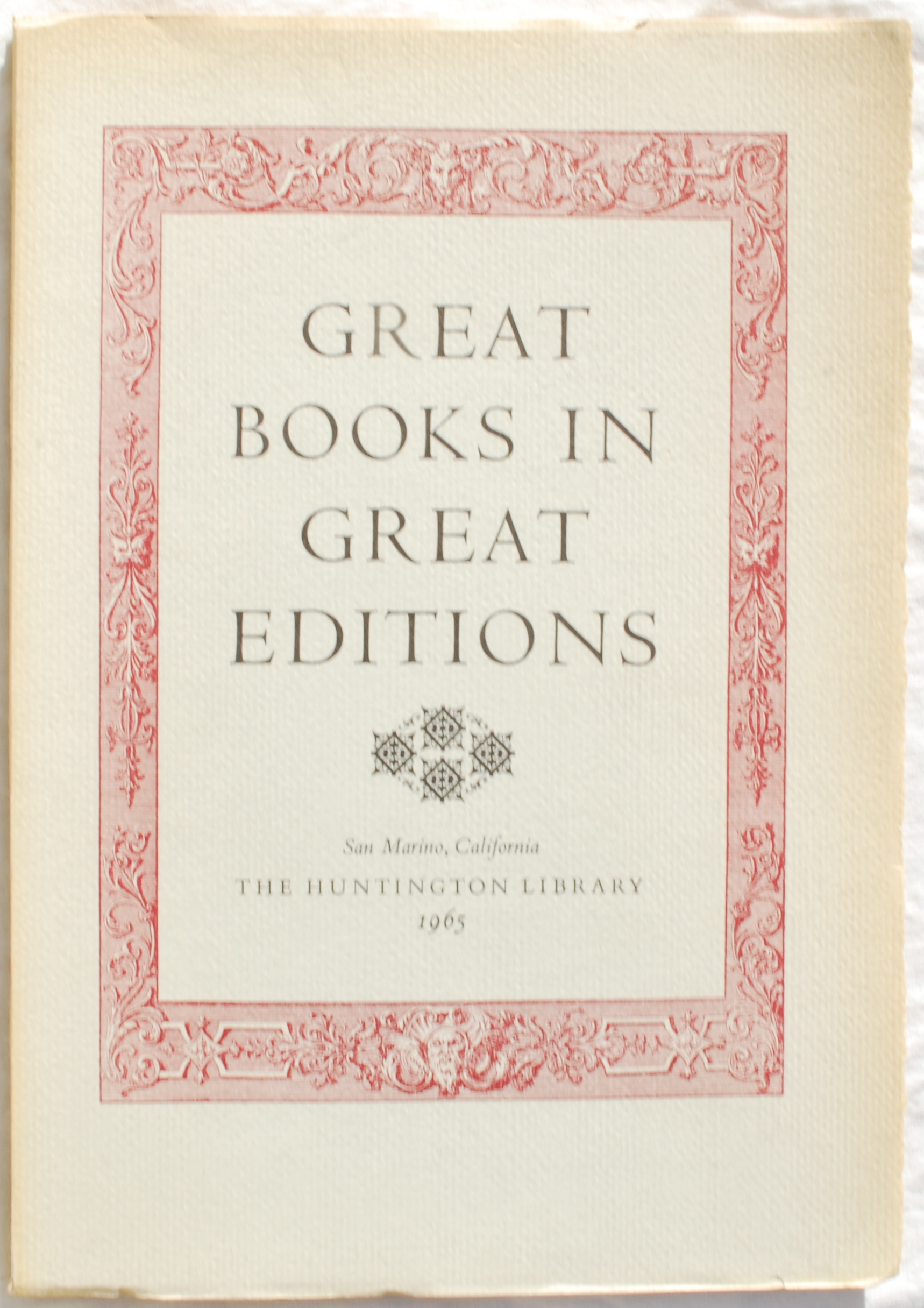 Image for Great Books in Great Editions