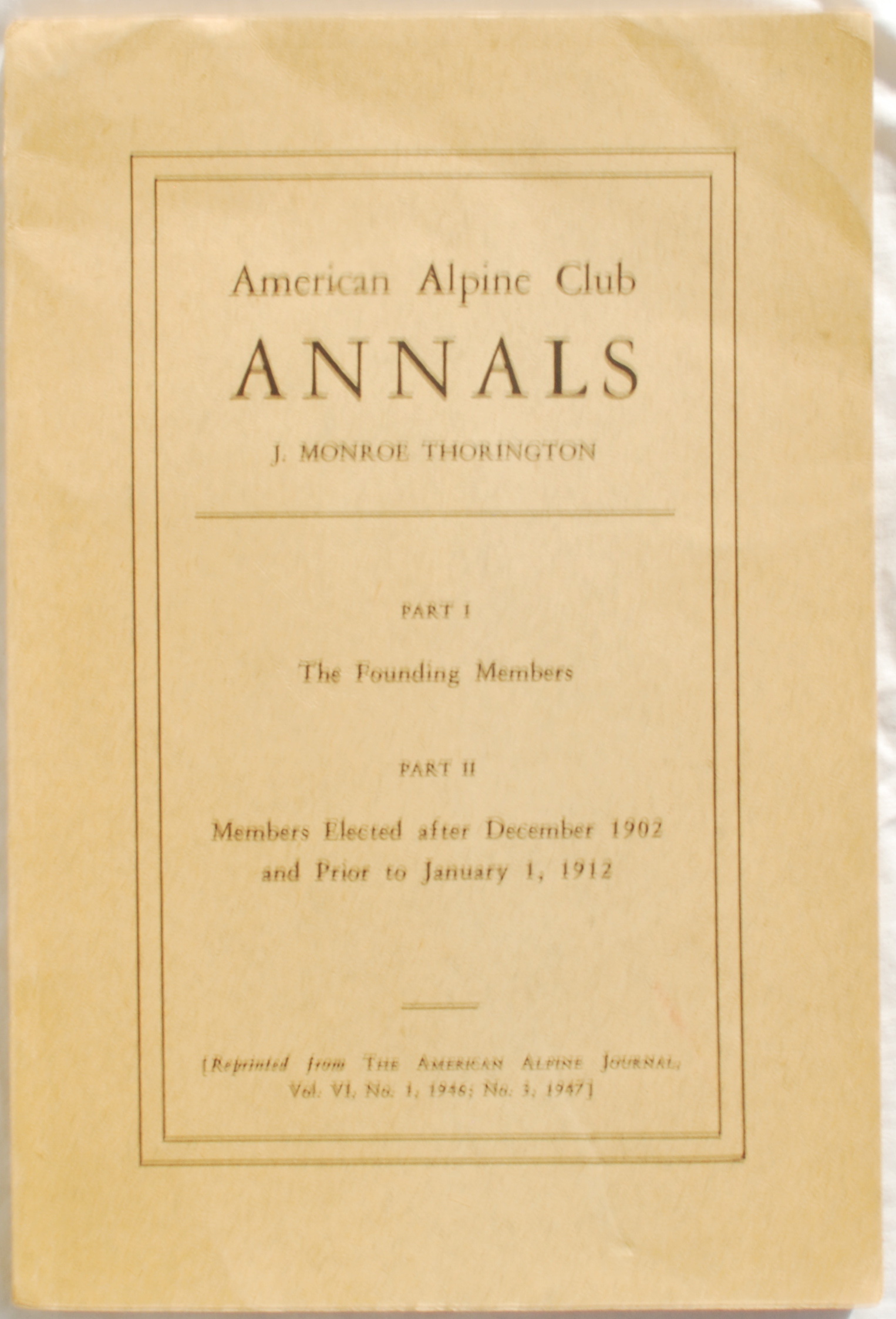 Image for American Alpine Club: Annals.