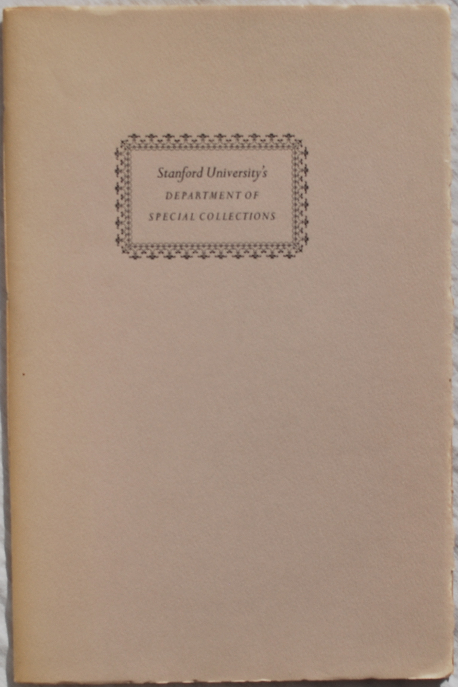 Image for An Introduction to the Department of Special Collections at the Stanford University Libraries.