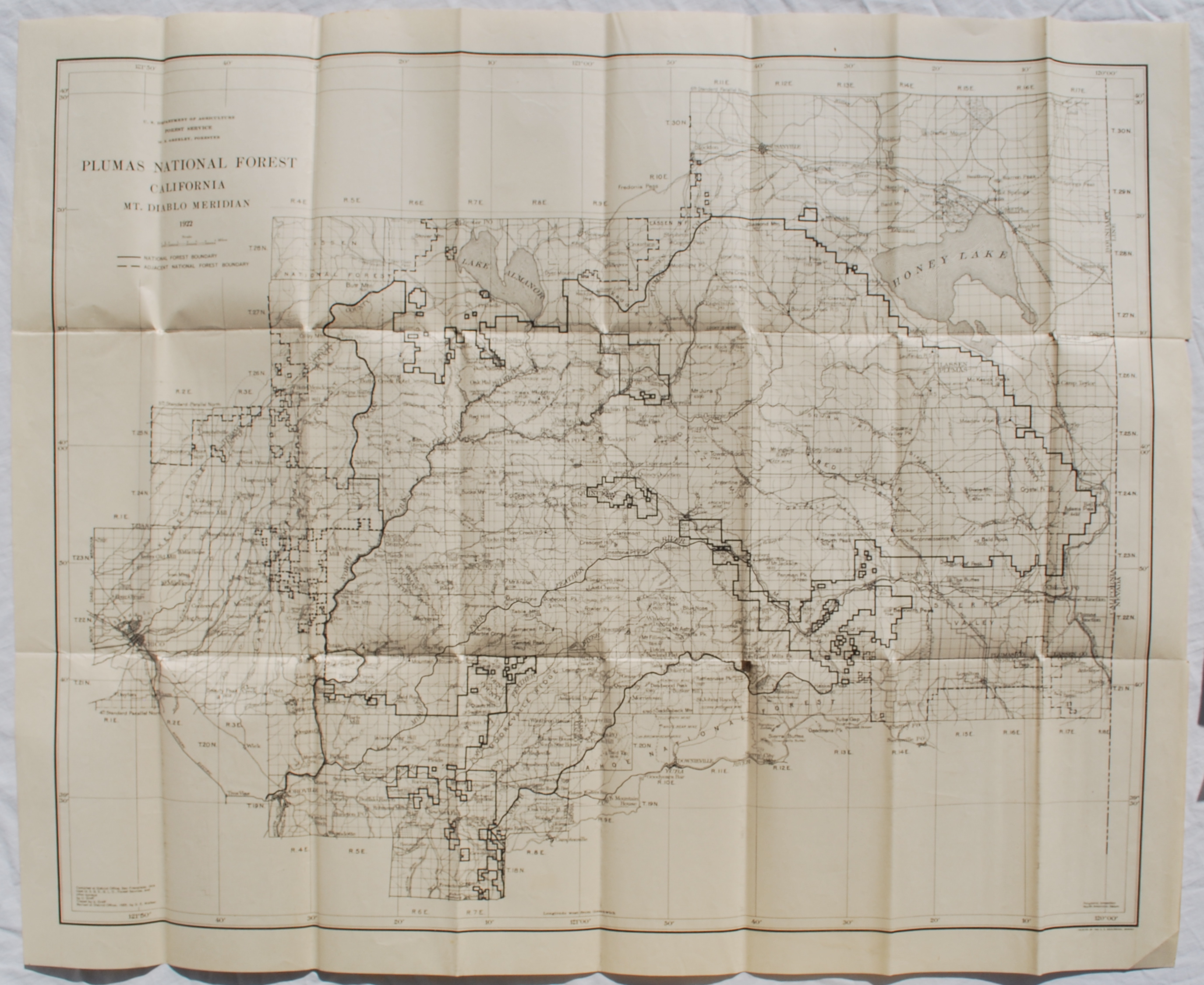 Image for Plumas National Forest California, Mt. Diablo Meridian, 1922.
