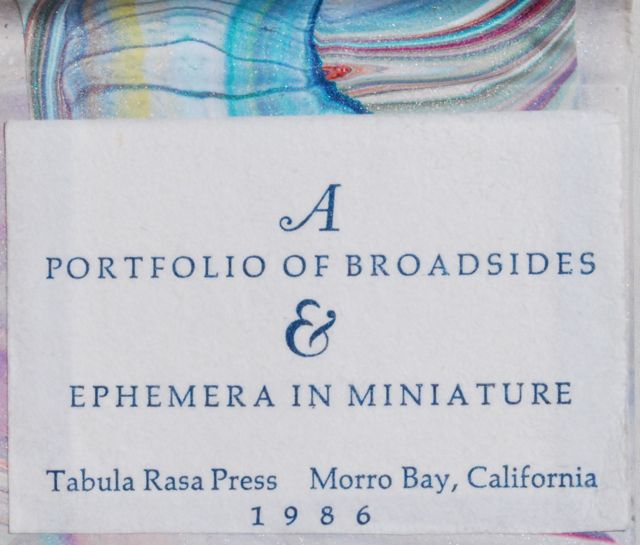 A Portfolio of Broadsides & Ephemera in Miniature