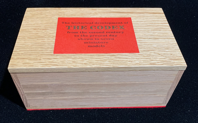 The Historical Development of The Codex From the Second Century to the Present Day Shown in Seven Miniature Models
