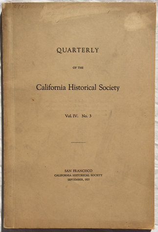 Image for The First Native-Born Californian Physician: A Memoir of Dr. Platon Mariano Guadalupe Vallejo.