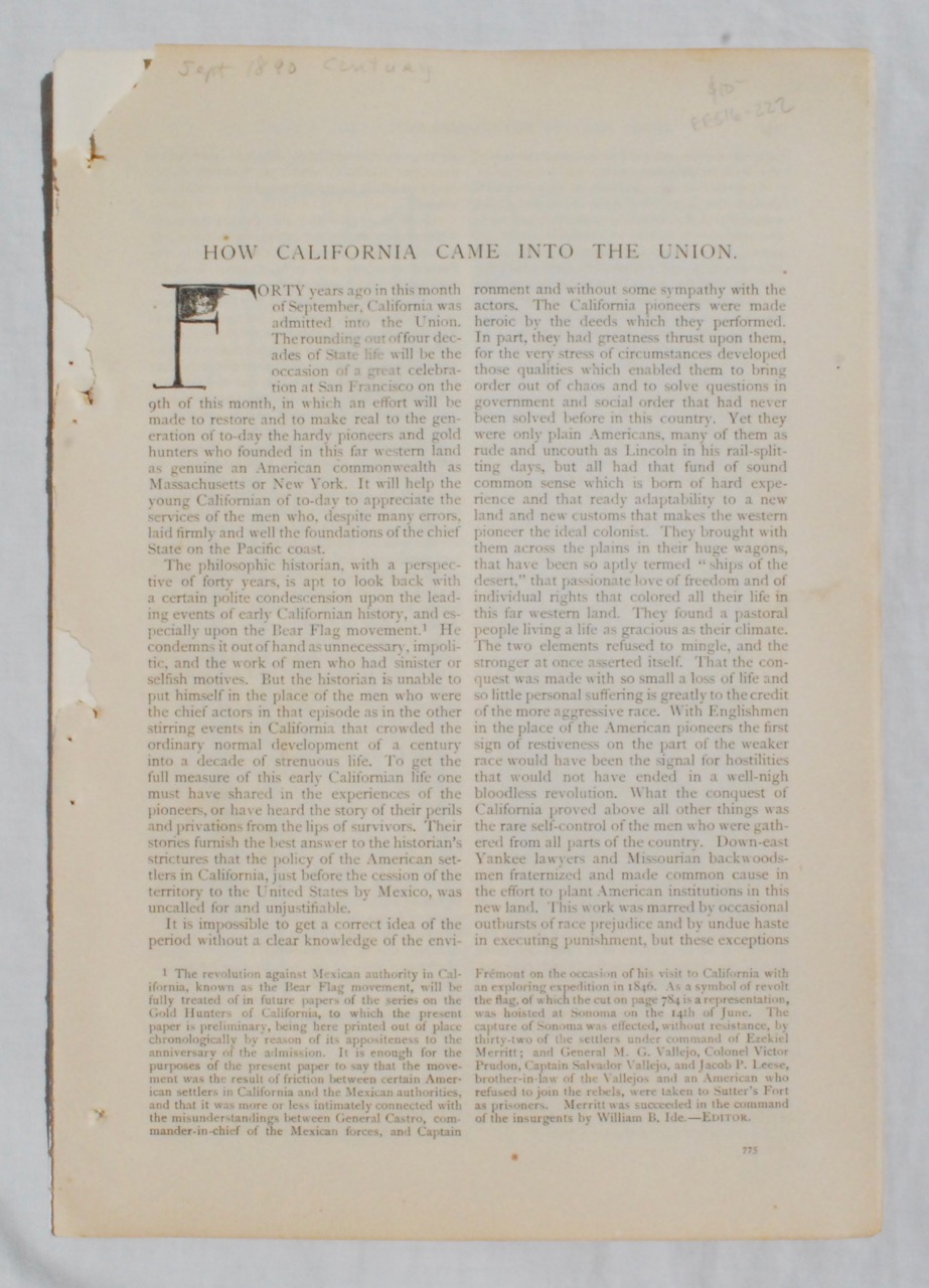 Image for How California Came Into The Union.