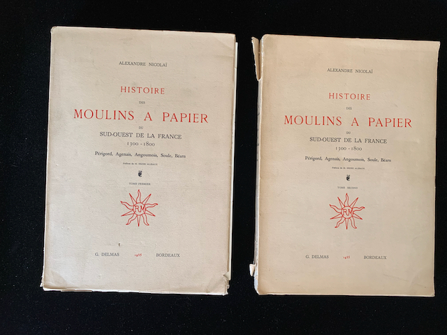 Histoire des Moulins a Papier du Sud-Ouest de la France, 1300-1800. Prigord, Agenais, Angoumois, Soule, Barn. Prface du M. Henri Alibaux