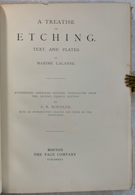 Image for A Treatise on Etching. Text and Plates