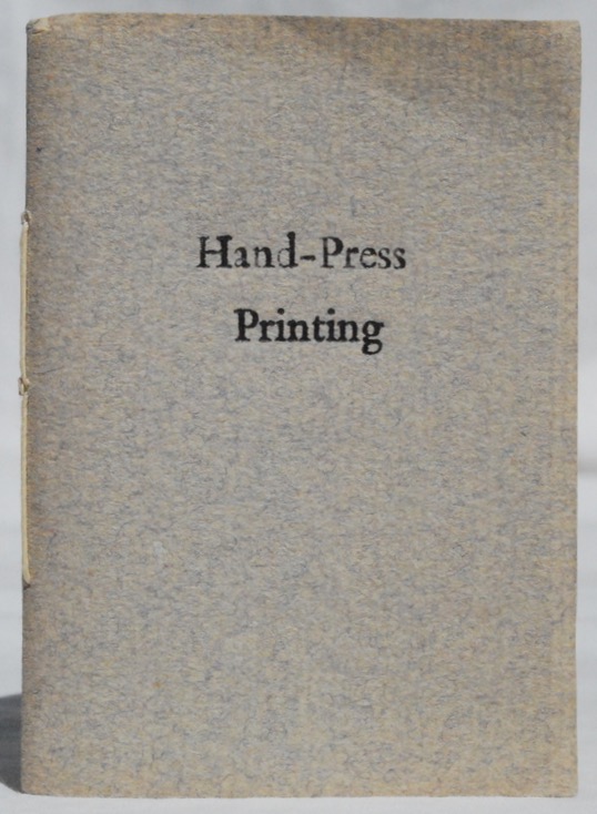 Image for Hand-Press Printing