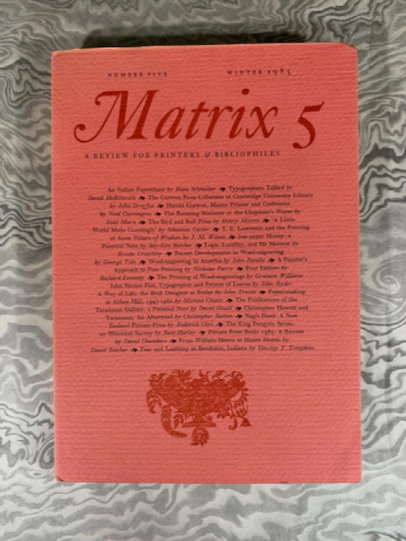 Image for "An Italian Paperchase: The Decorated Papers of Flavia Farina Cini, Pia Vitali, and Eleonora der Conti Gallo," In: Matrix, Number 5, Winter 1985