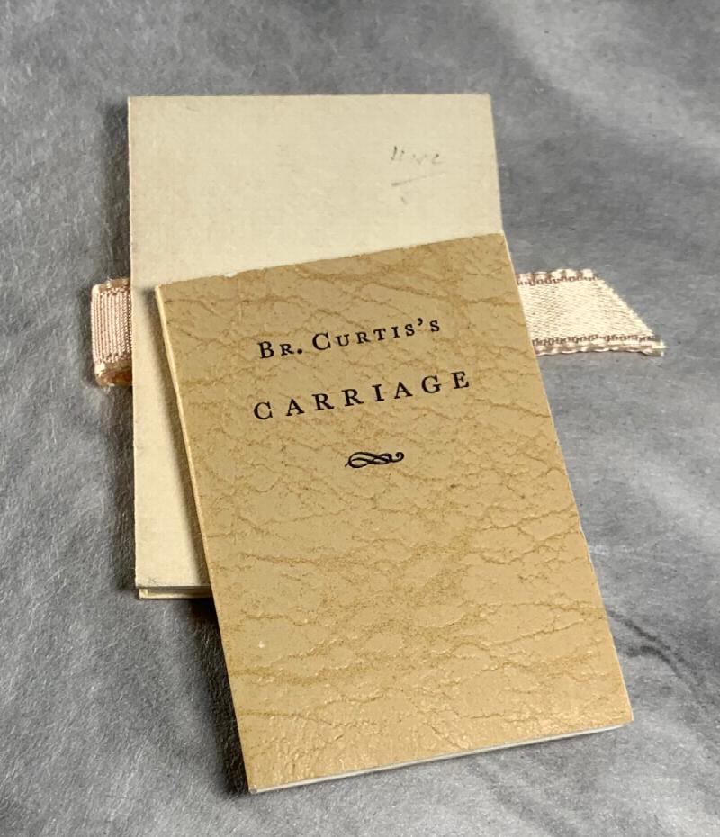 Image for Br. Curtis's Carriage: A Letter to Dea. Button