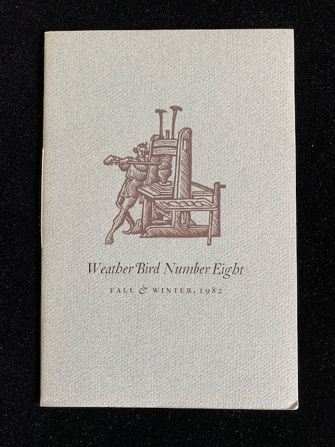 Weather Bird Number 8. A Year With Patrick Reagh, Printers. A Checklist