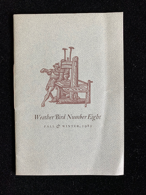 Weather Bird Number 8. A Year With Patrick Reagh, Printers. A Checklist