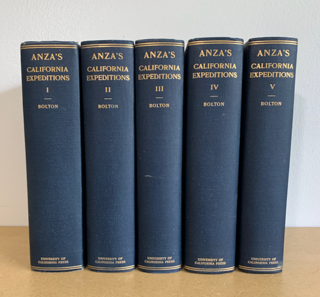 Anza's California Expeditions. 5 volumes, complete